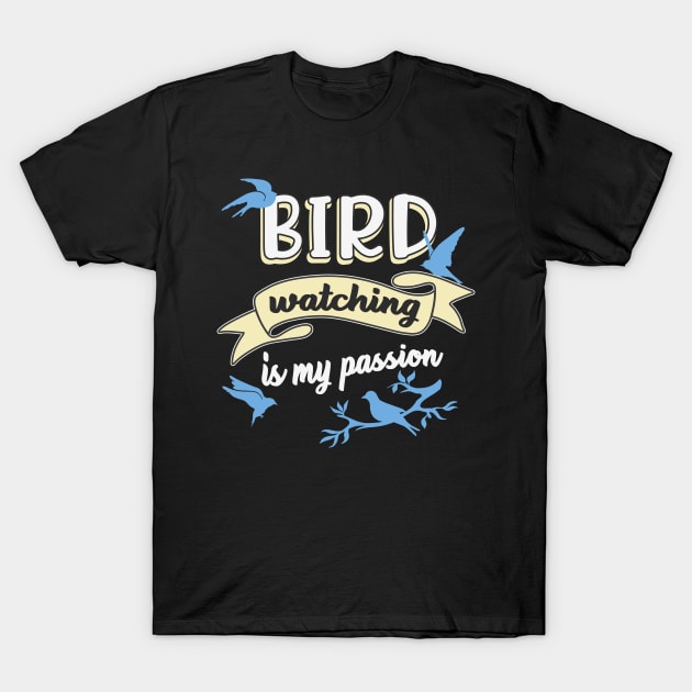 Birdwatching Typography T-Shirt by Foxxy Merch